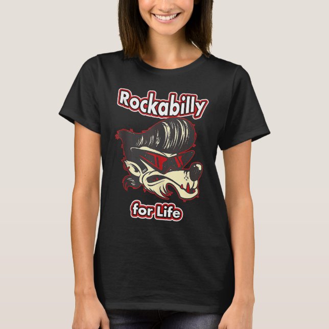 Camiseta Rockabilly For Life Vintage Rockabilly 1 (Frente)