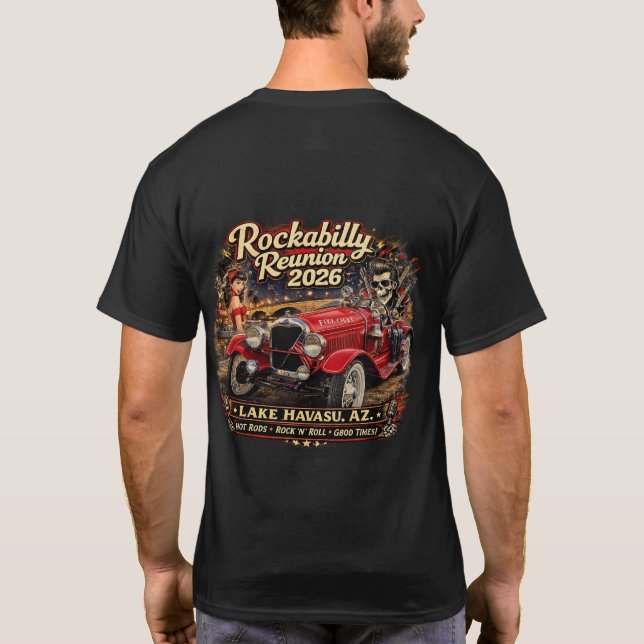 Camiseta Rockabilly Reunion 2026 tumbler (Verso)