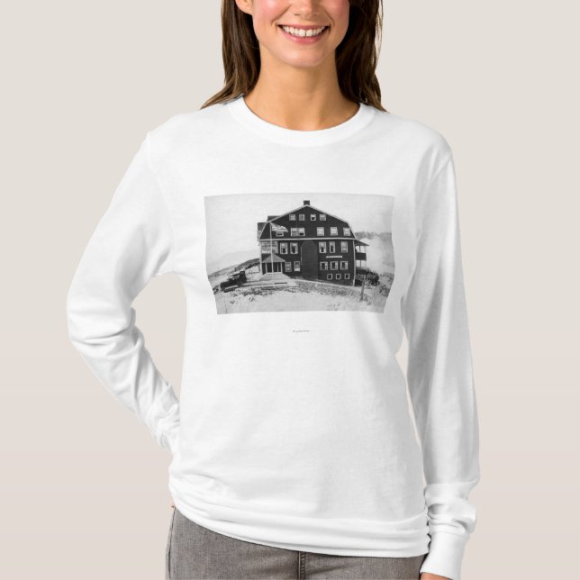 Camiseta Rockaway, fotografia do hotel de Lytle do lago (Frente)