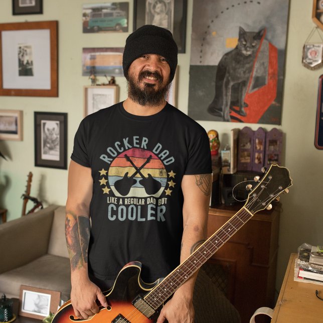 Camiseta Rocker Dad Like a Regular Dad But Cooler (Criador carregado)