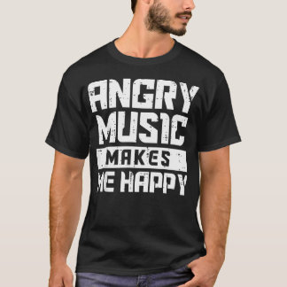 Camiseta Rocker Música Irritada Me Faz Feliz Rock