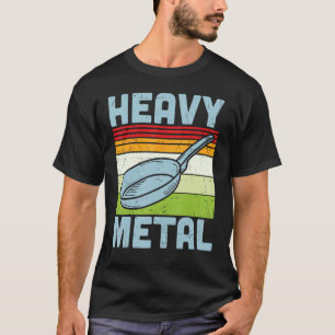 Camiseta Rocker Pan Rock Frying Metal Pesado Engraçado