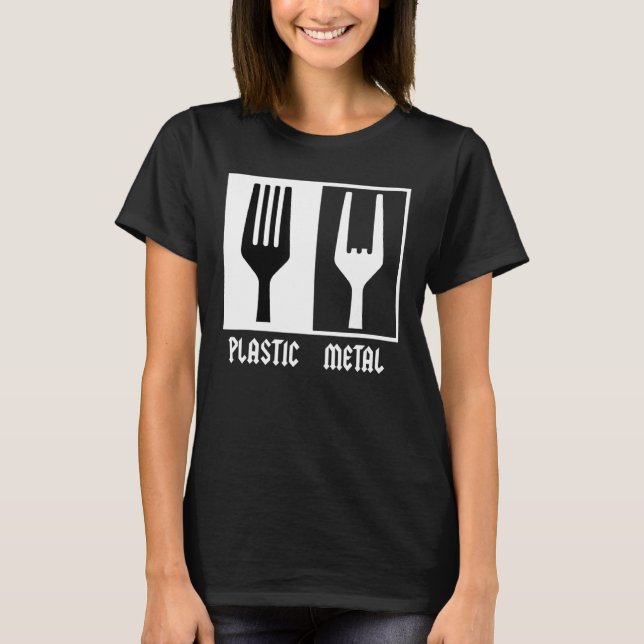 Camiseta Rocker Rock Metal Plastic Fork Rock (Frente)