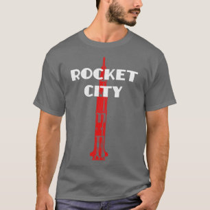 Camiseta Rocket City Saturn V Huntsville AL Alabama Distres
