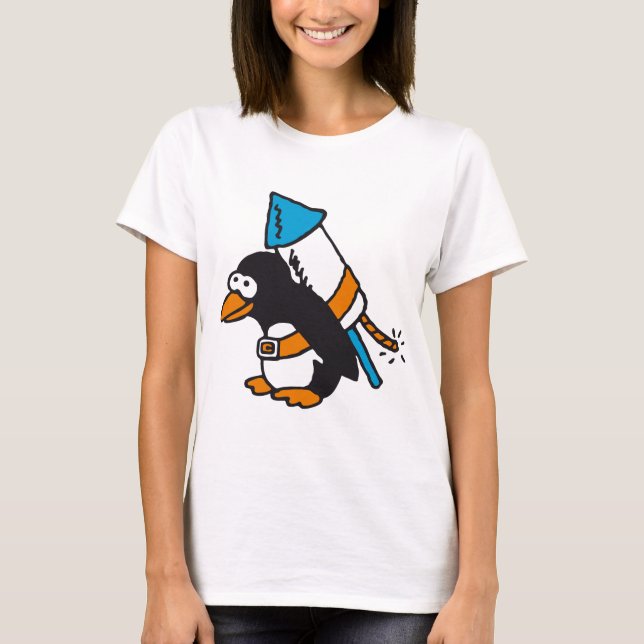 Camiseta rocket penguin (Frente)