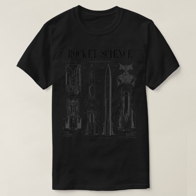 Camiseta Rocket Science Engenheiro Scientist Vintage Patent (Frente do Design)