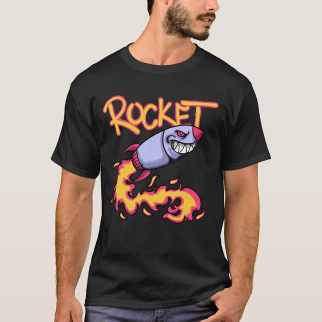 Camiseta Rocket Shooting streetwear (Frente)