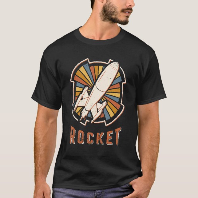 Camiseta Rocket Vintage Classic Retro Love (Frente)