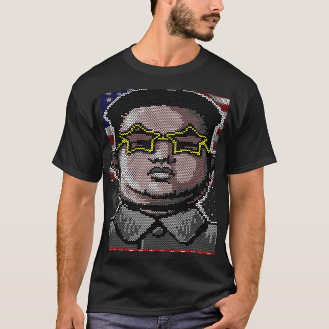 Camiseta Rocketman Kim Jong Un Funny Trump Ugly Christmas S (Frente)