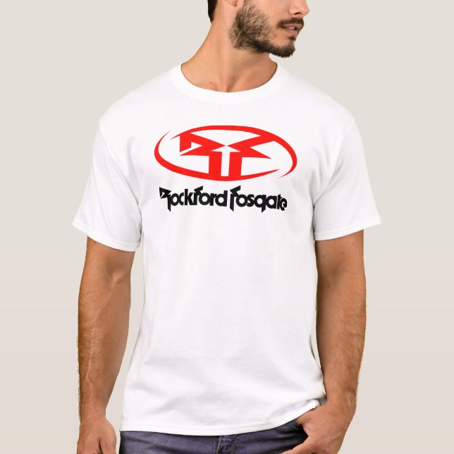 Camiseta Rockford Fosgate Car Audio Amplifer Funny Logo (Frente)
