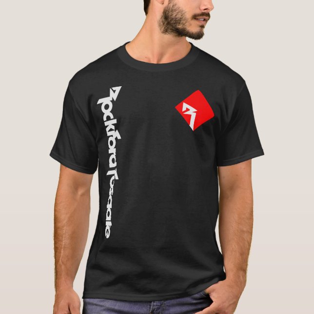 Camiseta Rockford Fosgate Car Audio Amplifer Funny Logo Gif (Frente)