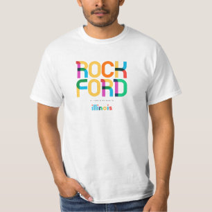 Camiseta Rockford Illinois Meio século, Pop Art,