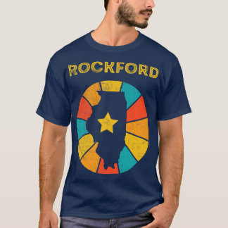 Camiseta Rockford Illinois Vintage angustiou Souvenir 1