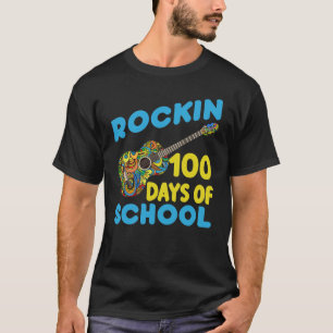 Camiseta Rockin 100 Dias De Escola   Professor de Música