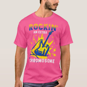 Camiseta Rockin An Extra Chromosome Guitar Down Síndrome A