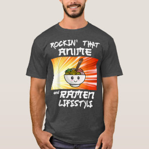 Camiseta Rockin Aquele Anime Ramen Estilo De Vida Kawaii Ra