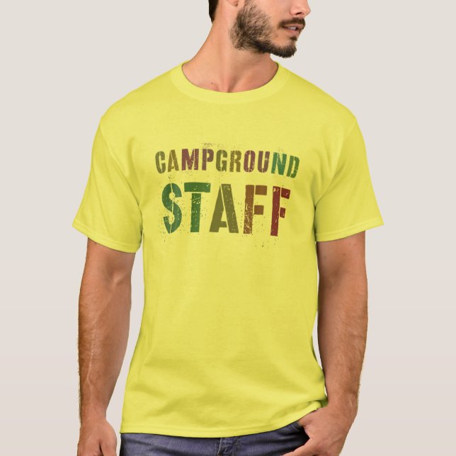 Camiseta Rockin' CAMPGROUND STAFF Summer Counselor Teacher (Frente)