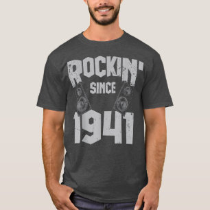 Camiseta Rockin' Desde 1941 Vintage Rock Music Fan 81th Bir