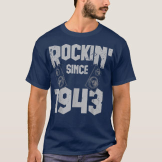 Camiseta Rockin' Desde 1943 Vintage Rock Music Fan 79th Bir