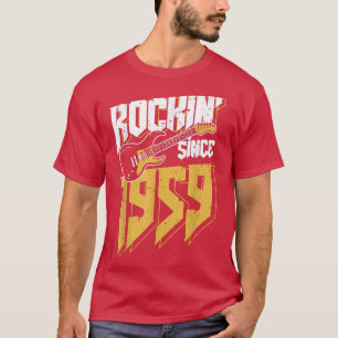 Camiseta Rockin' Desde 1959 Vintage Rock Music Fan 63th Bir