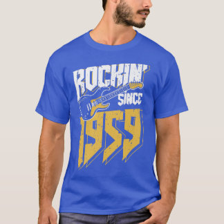 Camiseta Rockin' Desde 1959 Vintage Rock Music Fan 63th Bir