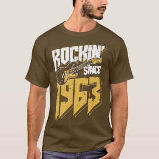 Camiseta Rockin' Desde 1963 Vintage Rock Music Fan 59th Bir