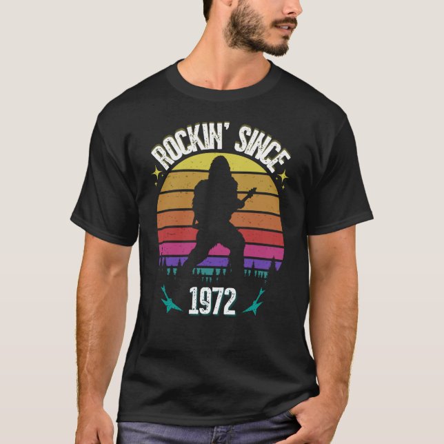 Camiseta Rockin desde 1972 Pé Grande Música (Frente)