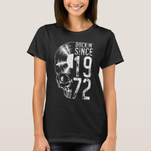 Camiseta Rockin' Desde 1972 Vintage Vinyl Record Gothic Sk