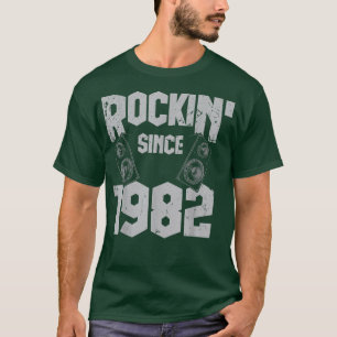Camiseta Rockin' Desde 1982 Vintage Rock Music Fan 40th Bir