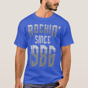 Camiseta Rockin' Desde 1986 Vintage Rock Music Fan 36th Bir