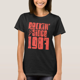 Camiseta Rockin Desde 1987 Classic Vintage Rock Music 1987