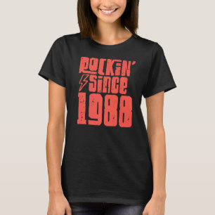 Camiseta Rockin Desde 1988 Classic Vintage Rock Music 1988