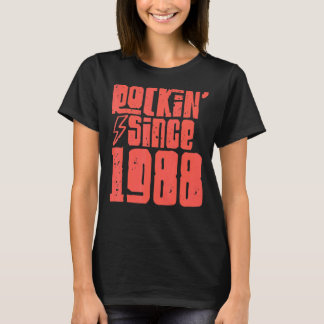 Camiseta Rockin Desde 1988 Classic Vintage Rock Music 1988