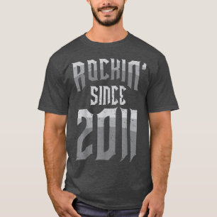 Camiseta Rockin' Desde 2011 Vintage Rock Music Fan 11 Bir
