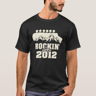 Camiseta Rockin' Desde 2012 - Vintage Musical Guitar Lover