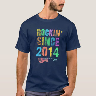 Camiseta Rockin' Desde 2014 Vintage Rockstar 8º Aniversário