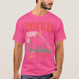 Camiseta Rockin Em Torno Da Árvore De Natal
