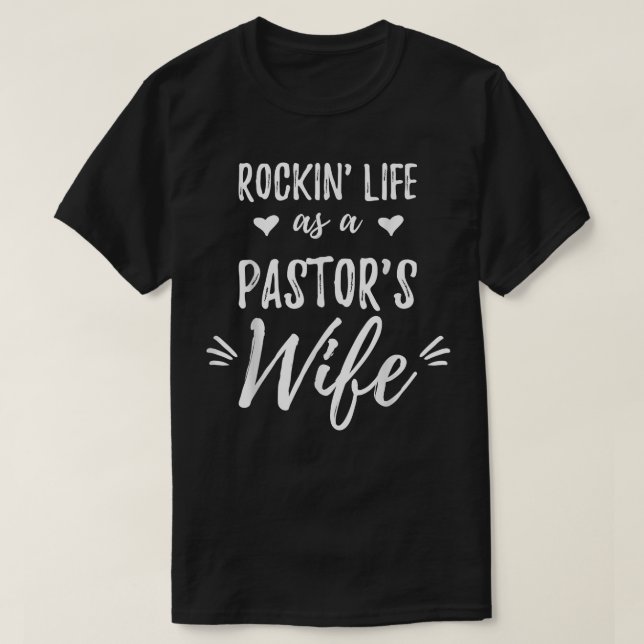 Camiseta Rockin Life como dona de mulher do pastor (Frente do Design)