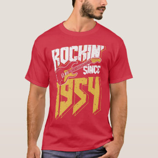 Camiseta Rockin' Since 1954 Vintage Rock Music Fan 68th Bir