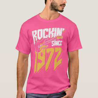 Camiseta Rockin' Since 1972 Vintage Rock Music Fan 50th Bir