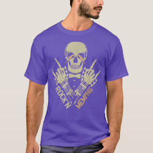 Camiseta Rock'n Memphis - Rock & Roll Skeleton Guitar Music
