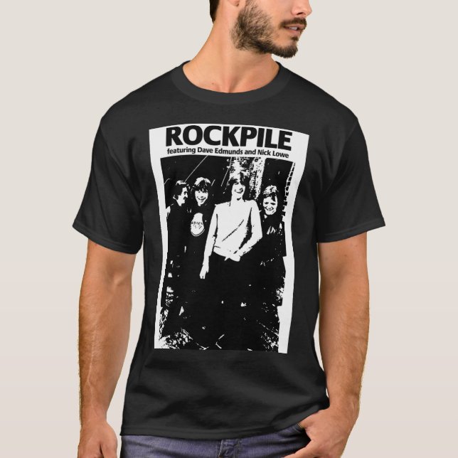 CAMISETA ROCKPILE NICK LOWE DAVE EDMUNDS PUBROCK PUB ROCK S (Frente)