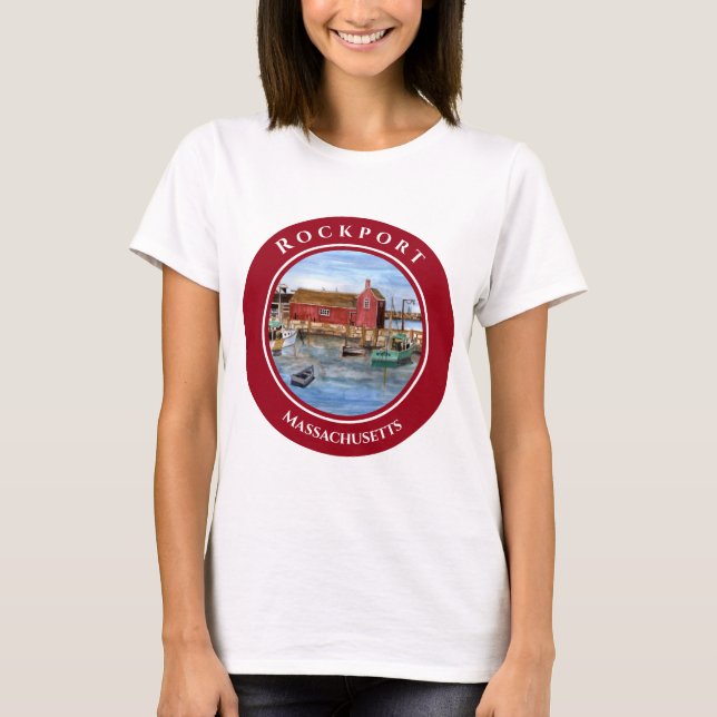 Camiseta Rockport Harbor Massachusetts New England (Frente)