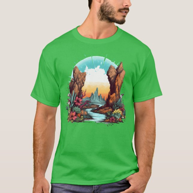 Camiseta Rocks and Flowers girl (Frente)