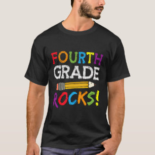 Camiseta Rocks Do Quarto Grau Engraçado De Volta À 4ª Série