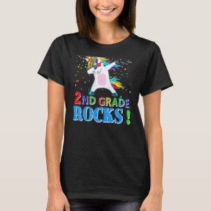 Camiseta Rocks segundo Grade Dabbing Unicorn para segundo g