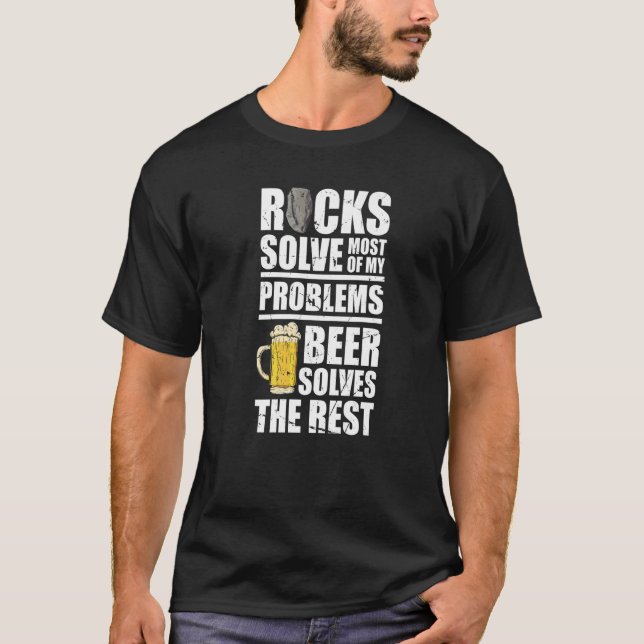 Camiseta Rocks solve most of my problems Beer Rock Collecto (Frente)