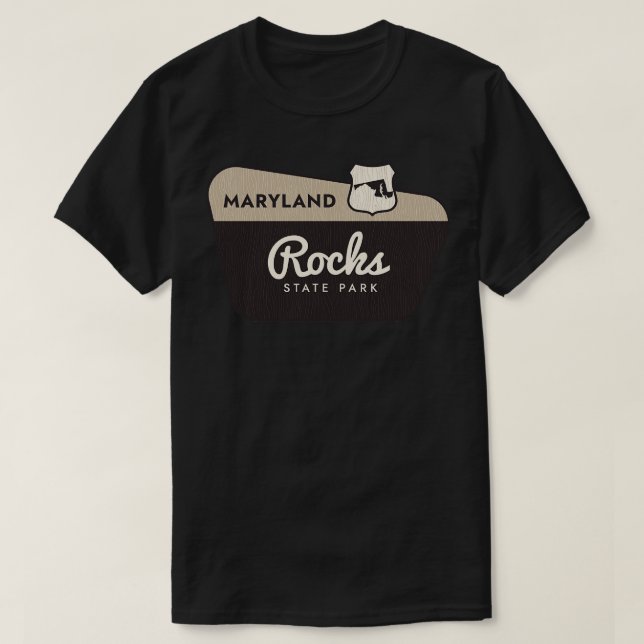 Camiseta Rocks State Park Maryland - Sinal de Boas-vindas (Frente do Design)