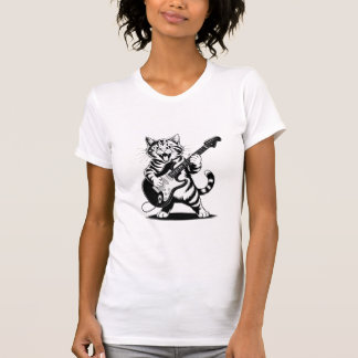 Camiseta Rockstar Cat Guitar Solo – Funny Music Lover Gift