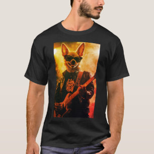 Camiseta Rockstar Chihuahua Palco de Concerto Ca